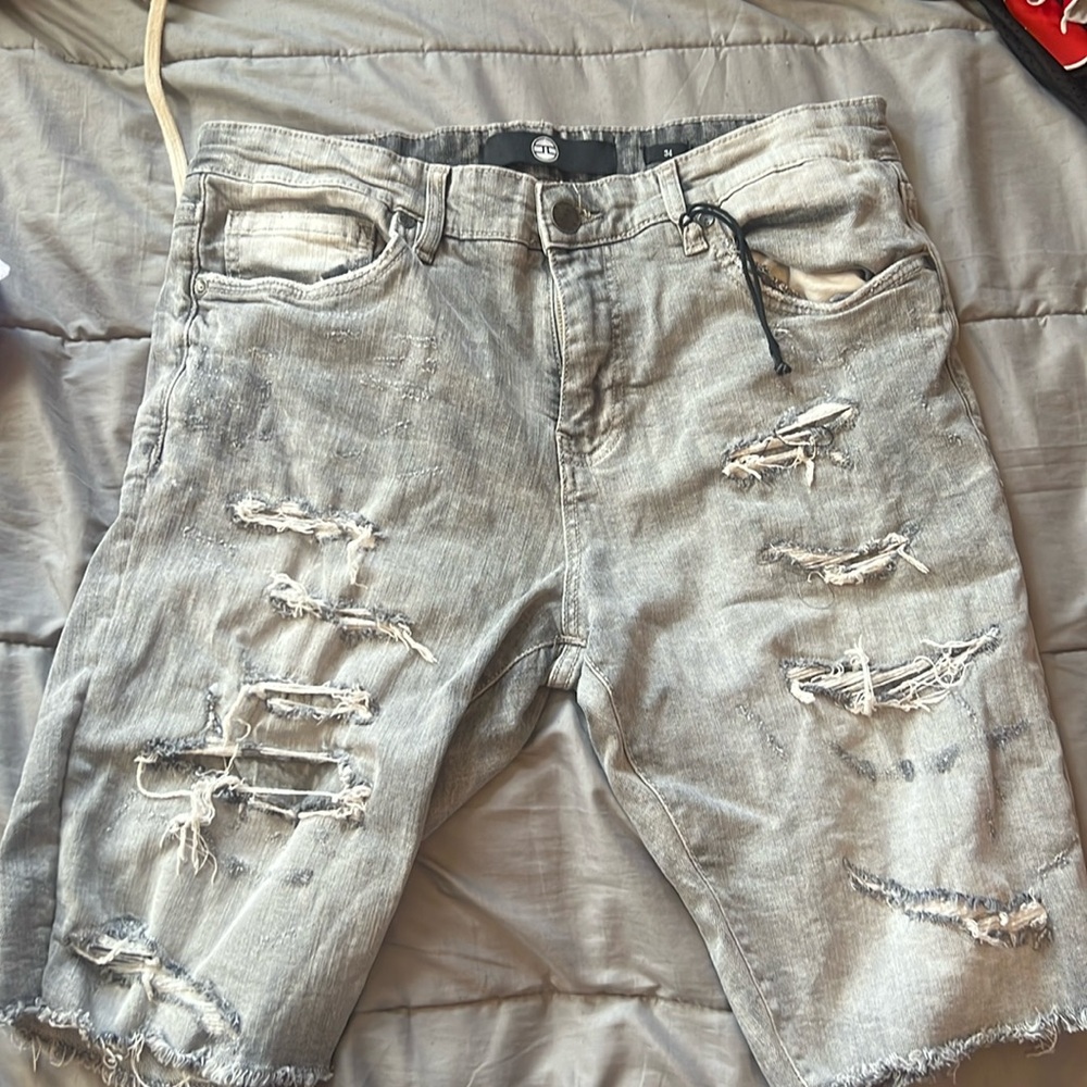 Jordan Craig Ripped Jean Shorts
